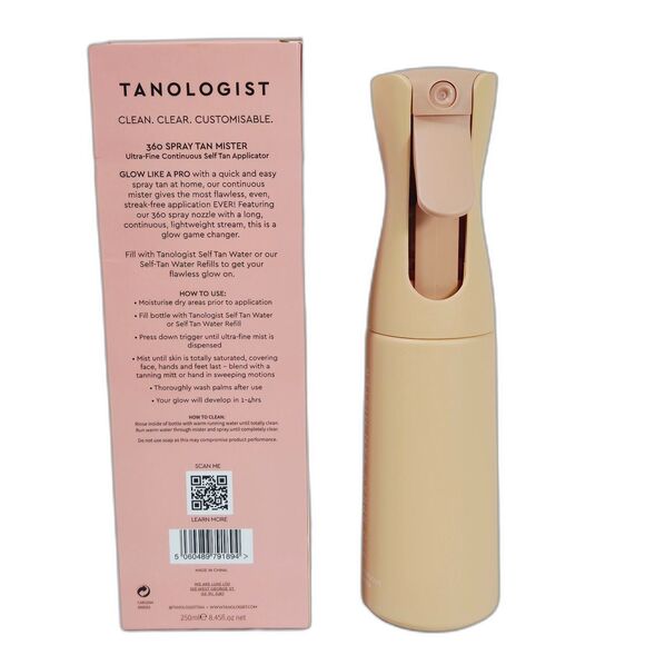 Tanologist 360 Ultra-Fine Continuous Spray Tan Mister Refillable Reusable Bottle - Picture 2 of 2